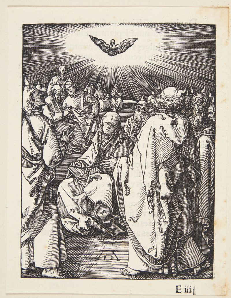 The Holy Spirit Appears On Pentecost reproduction of painting by Albrecht Durer. ALL GICLEE PRINTS