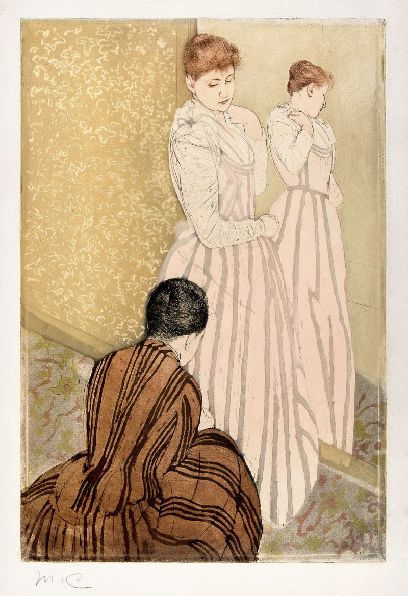 The Fitting reproduction of painting by Mary Cassatt. ALL GICLEE PRINTS