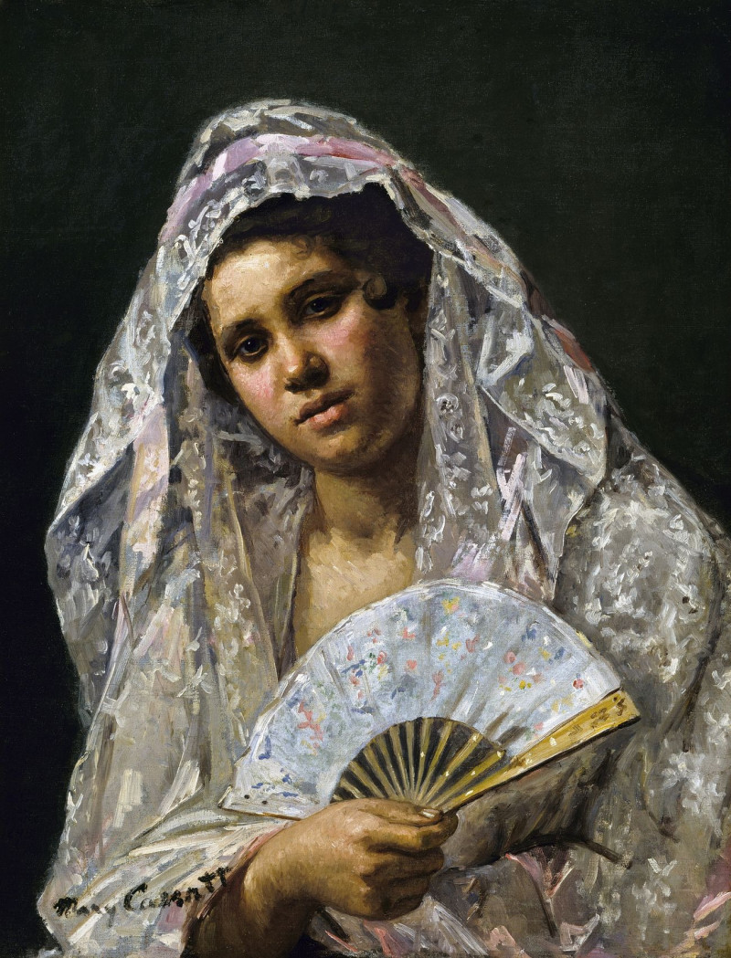 Spanish Dancer Wearing A Lace Mantilla reproduction of painting by Mary Cassatt. ALL GICLEE PRINTS