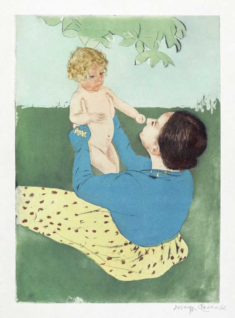 Under The Horse Chestnut Tree reproduction of painting by Mary Cassatt. ALL GICLEE PRINTS