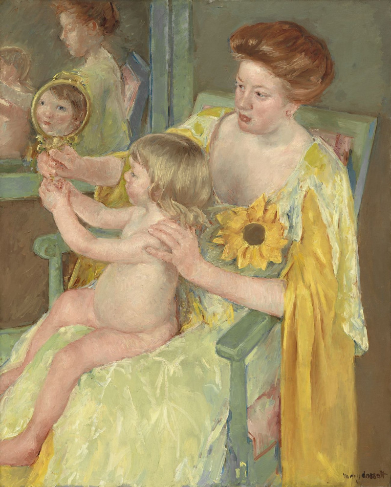 Mary Cassatt reprodukcija Woman With A Sunflower, VISOS REPRODUKCIJOS , paveikslai, reprodukcijos internetu