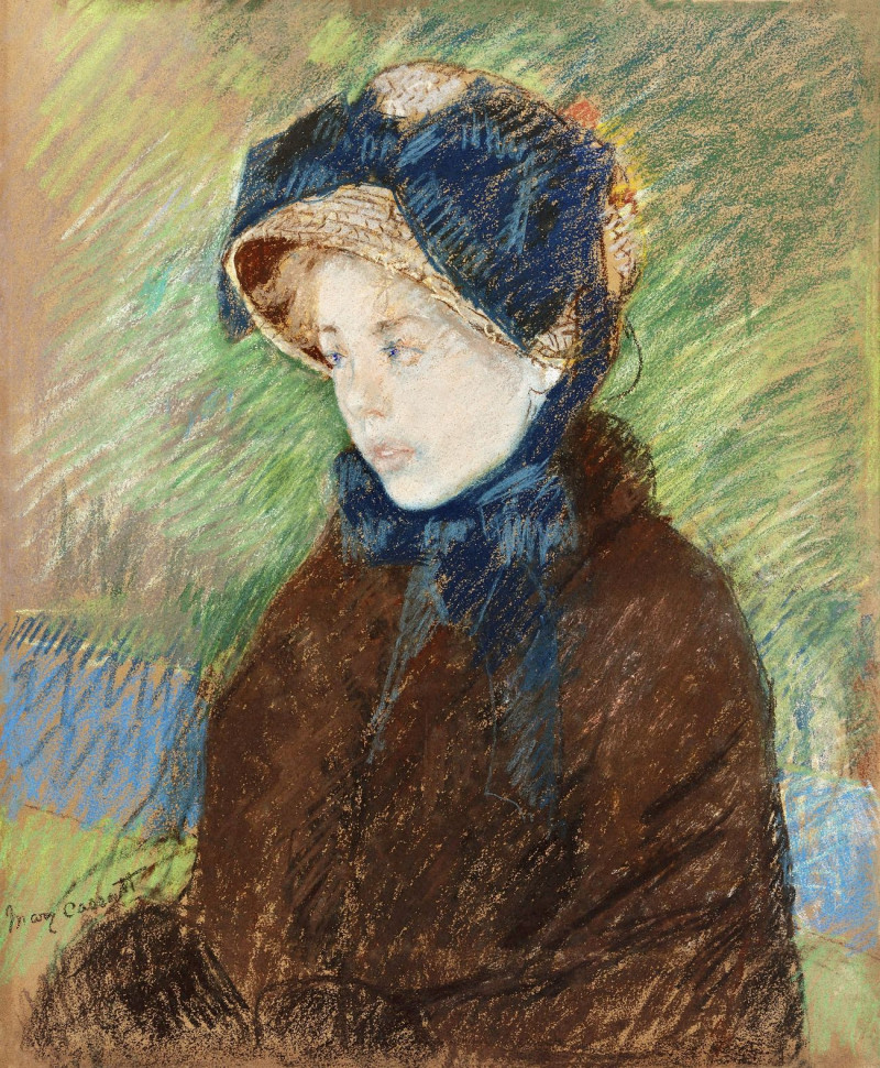 Mary Cassatt reprodukcija Susan In A Straw Bonnet, VISOS REPRODUKCIJOS , paveikslai, reprodukcijos internetu