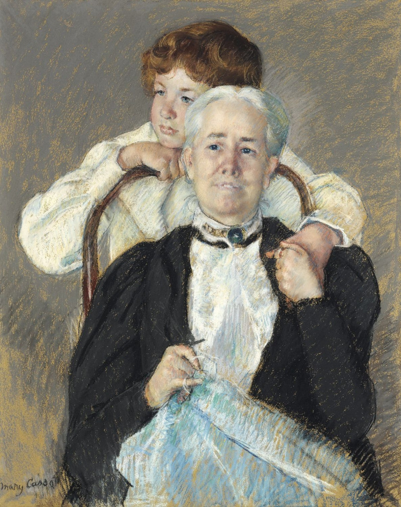 Mary Cassatt reprodukcija Portrait Of Mrs. Cyrus J. Lawrence With Her Grandson R. Lawrence Oakley, VISOS REPRODUKCIJOS , pave...