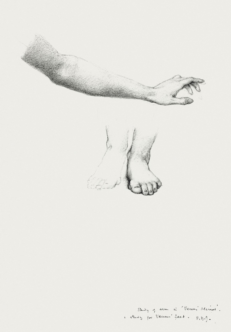 Arm And Feet, Study For Mirror Of Venus reproduction of painting by Edward Burne Jones. ALL GICLEE PRINTS