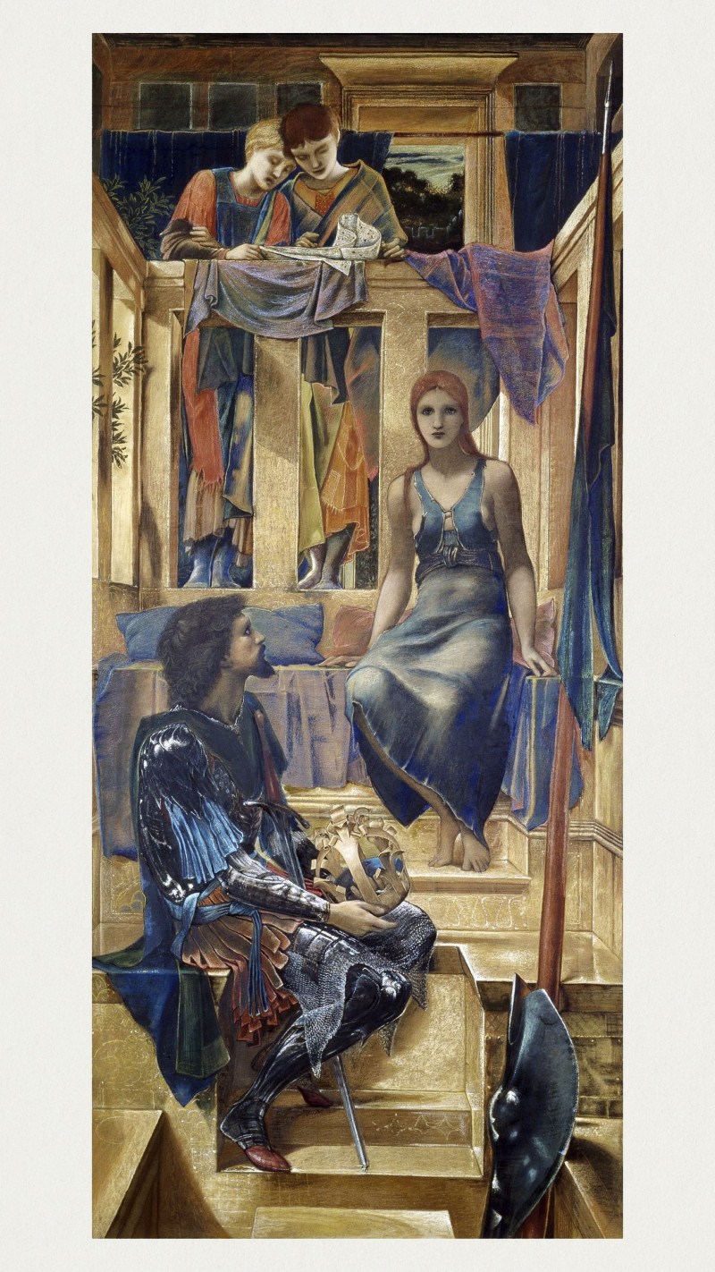 King Cophetua And The Beggar Maid - Cartoon Study reproduction of painting by Edward Burne Jones. ALL GICLEE PRINTS