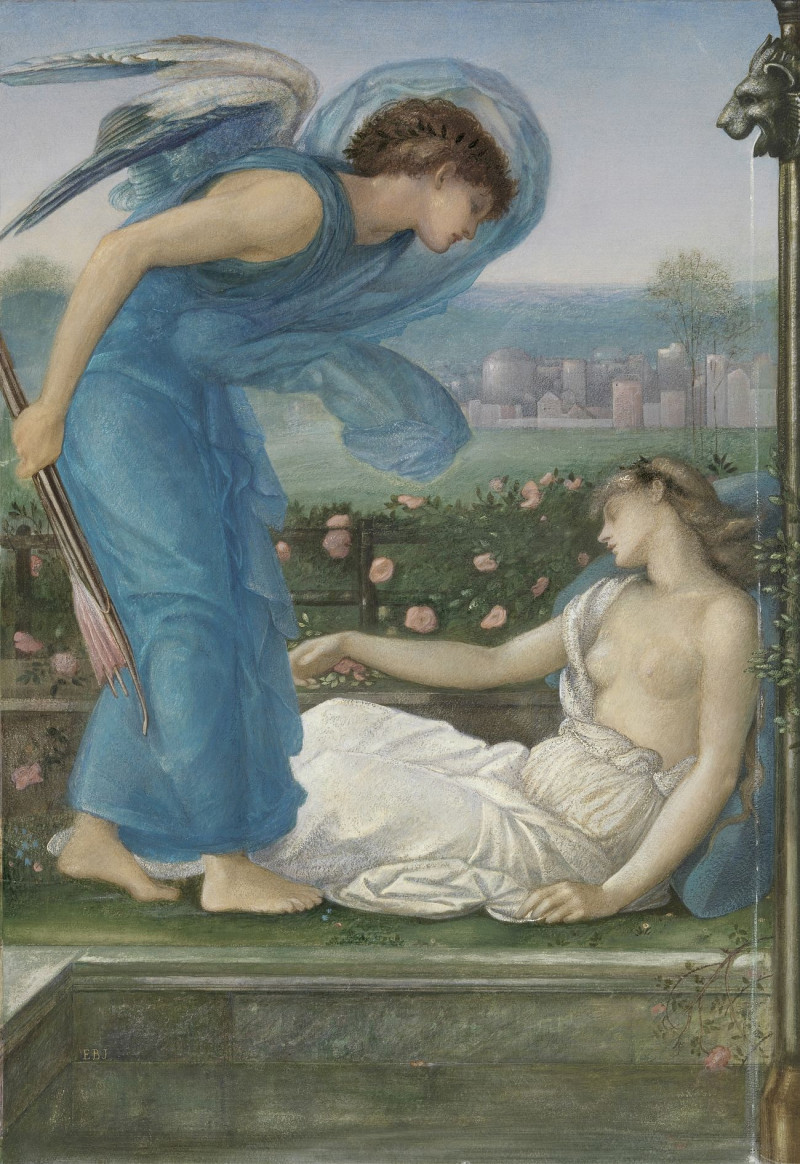 Edward Burne Jones reprodukcija Cupid And Psyche, VISOS REPRODUKCIJOS , paveikslai, reprodukcijos internetu