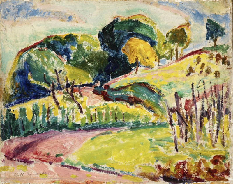 Hills reproduction of painting by Alfred Henry Maurer. ALL GICLEE PRINTS