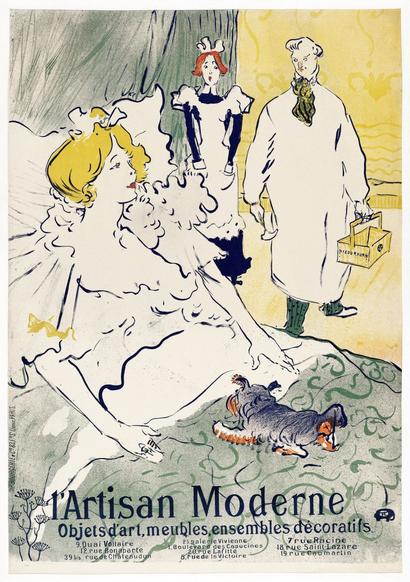 L'Artisan Moderne reproduction of painting by Henri De Toulouse Lautrec. ALL GICLEE PRINTS