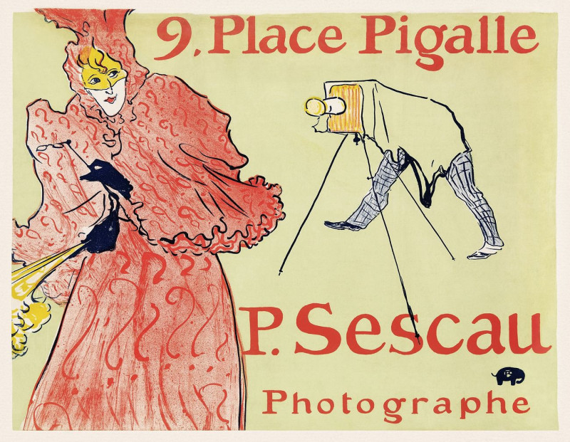 Le Photographe Sescau reproduction of painting by Henri De Toulouse Lautrec. ALL GICLEE PRINTS