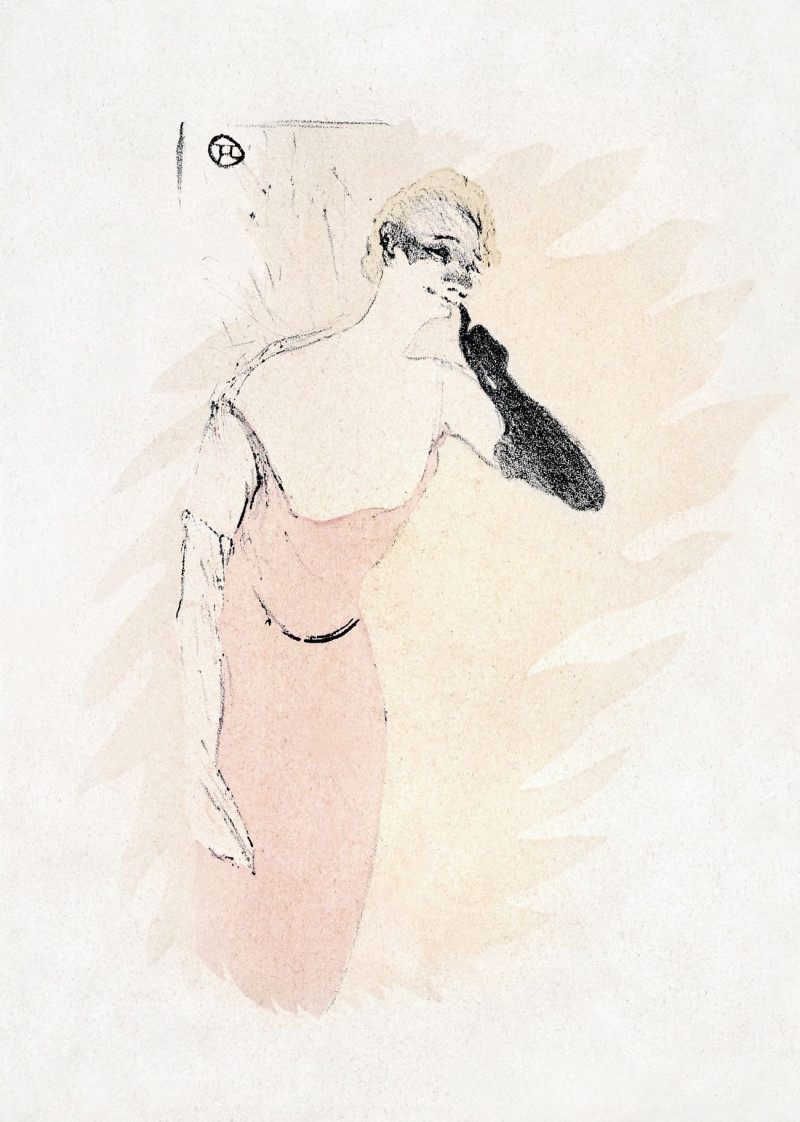 Yvette Guilbert In "Columbine A Pierrot" reproduction of painting by Henri De Toulouse Lautrec. ALL GICLEE PRINTS