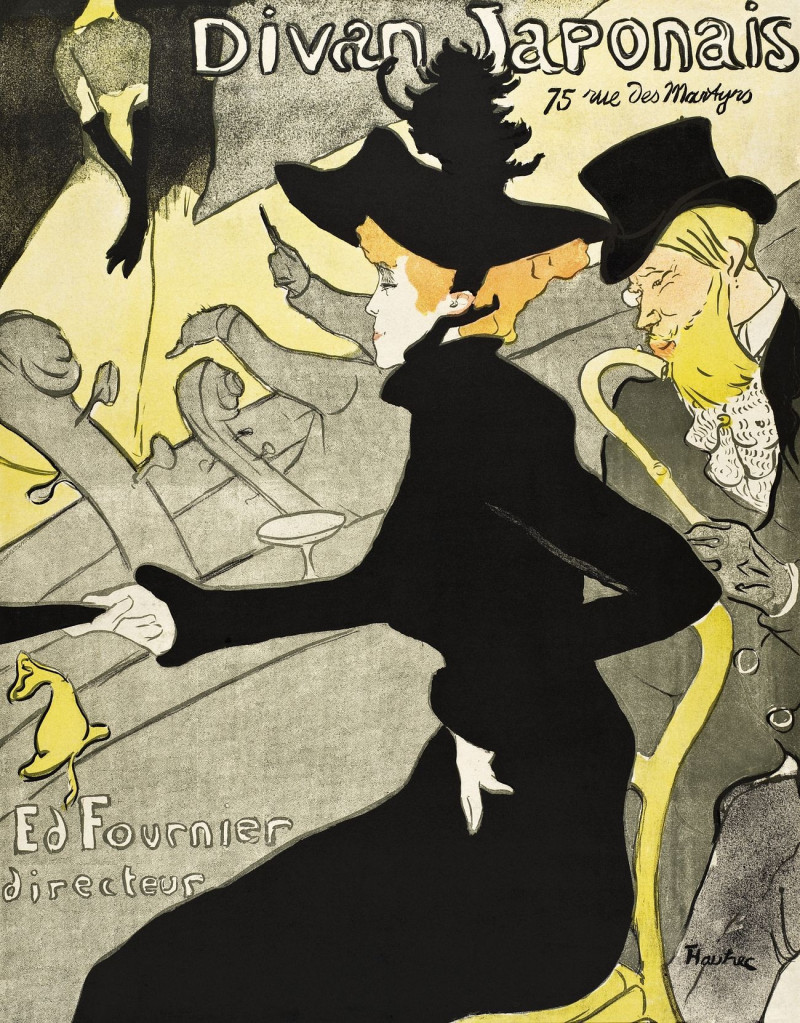 Divan Japonais reproduction of painting by Henri De Toulouse Lautrec. ALL GICLEE PRINTS