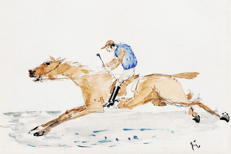 Jockey Au Galop reproduction of painting by Henri De Toulouse Lautrec. ALL GICLEE PRINTS