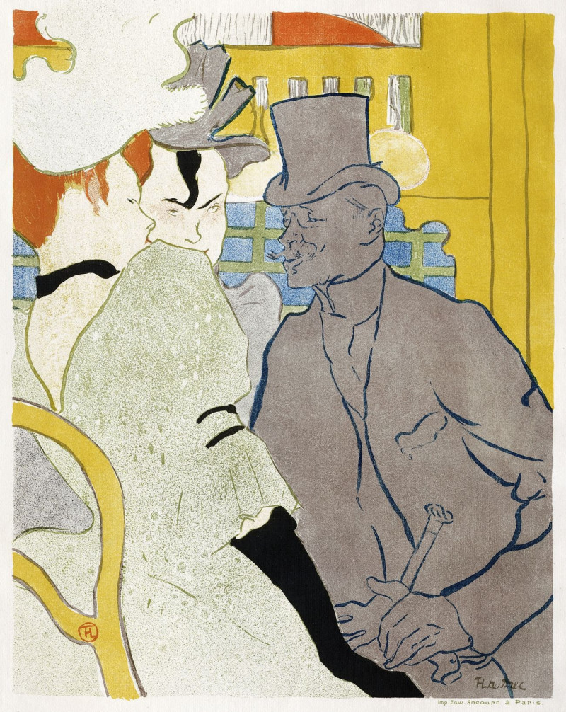 The Englishman At The Moulin Rouge reproduction of painting by Henri De Toulouse Lautrec. ALL GICLEE PRINTS