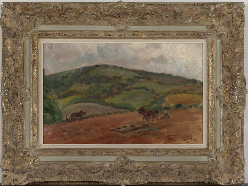 Farmwork, 1924 reproduction of painting by Alfred William Finch. ALL GICLEE PRINTS