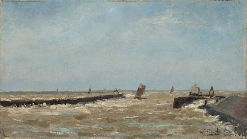 A Belgian Harbour, 1882 - 1884 reproduction of painting by Alfred William Finch. ALL GICLEE PRINTS