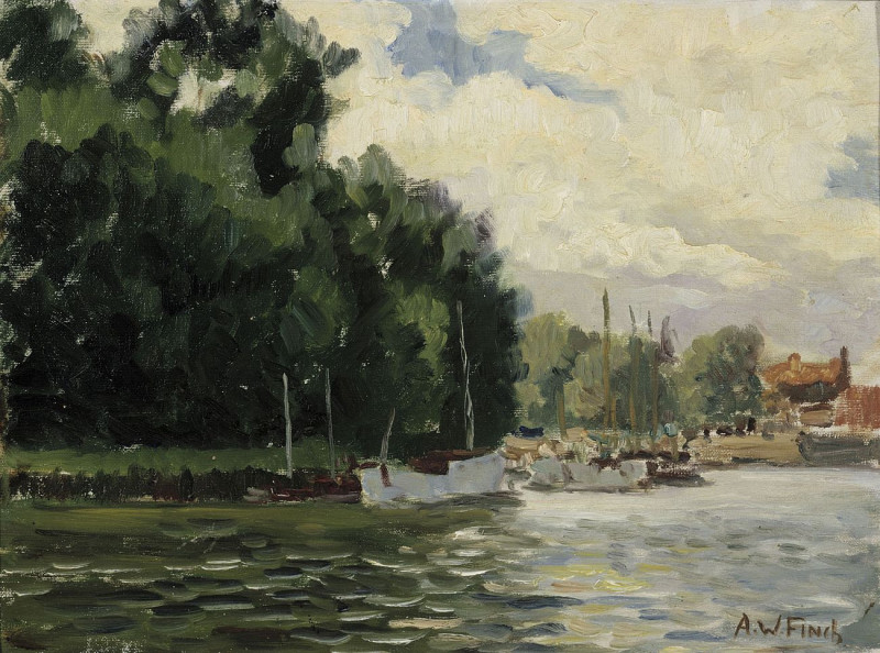 Alfred William Finch reprodukcija Richmond, Thames, 1924,, VISOS REPRODUKCIJOS , paveikslai, reprodukcijos internetu