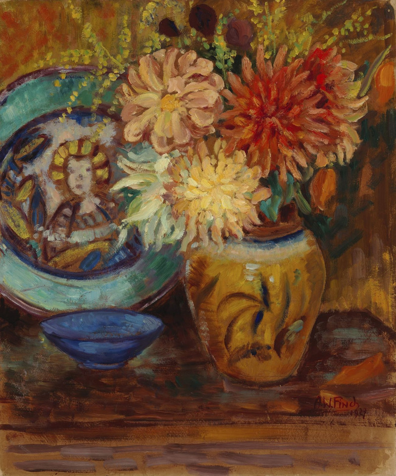 Chrysanthemums, 1927, reproduction of painting by Alfred William Finch. ALL GICLEE PRINTS