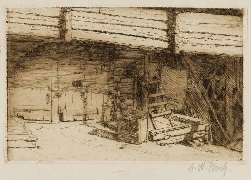 Alfred William Finch reprodukcija Outbuilding, 1900 - 1925, VISOS REPRODUKCIJOS , paveikslai, reprodukcijos internetu