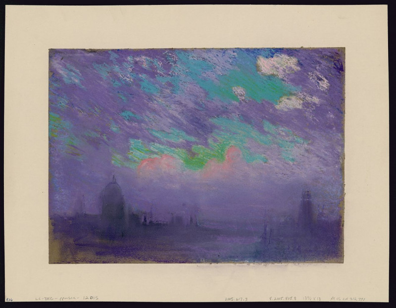 Green, Blue And Purple reproduction of painting by Joseph Pennell. ALL GICLEE PRINTS