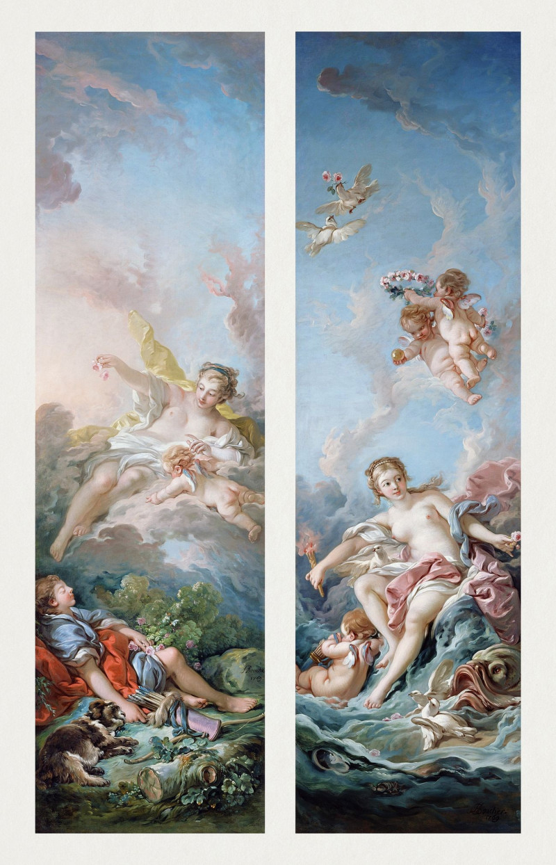 Francois Boucher'S Aurora And Cephalus, Venus On The Waves reproduction of painting by Francois Boucher. ALL GICLEE PRINTS