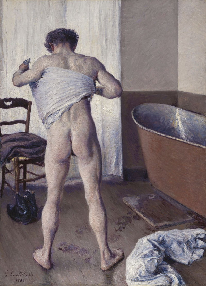 Man At His Bath, 1884 Oil On Canvas Painting reproduction of painting by Gustave Caillebotte. ALL GICLEE PRINTS