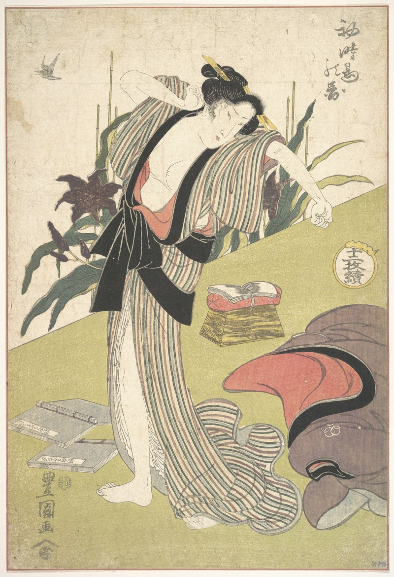 The First Visit Of The Cuckoo reproduction of painting by Utagawa Toyokuni. ALL GICLEE PRINTS