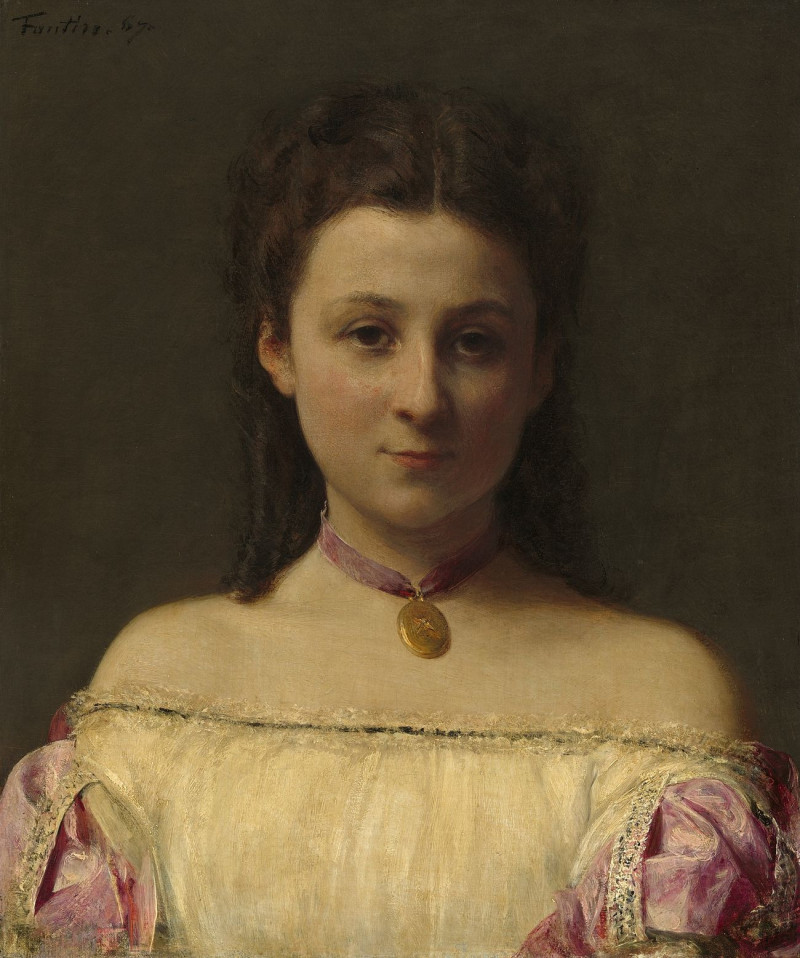 Mademoiselle De Fitz-James reproduction of painting by Henri Fantin-Latou. ALL GICLEE PRINTS