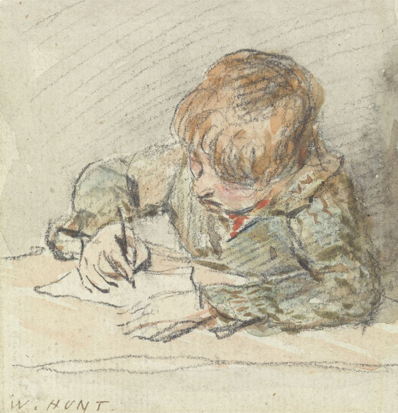 A Boy Writing reproduction of painting by William Henry Hunt. ALL GICLEE PRINTS