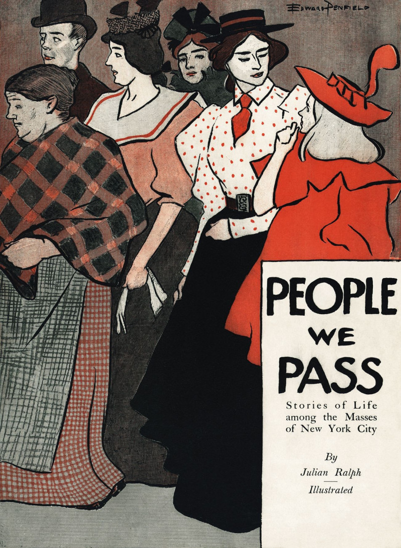 People We Pass reproduction of painting by Edward Penfield. ALL GICLEE PRINTS