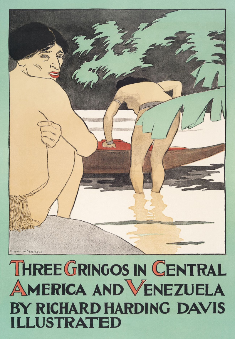 Three Gringos In Central America And Venezuela reproduction of painting by Edward Penfield. ALL GICLEE PRINTS