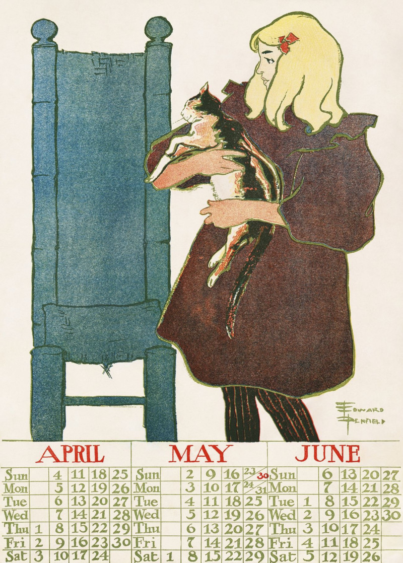 Edward Penfield parduodama reprodukcija Vintage Calendar