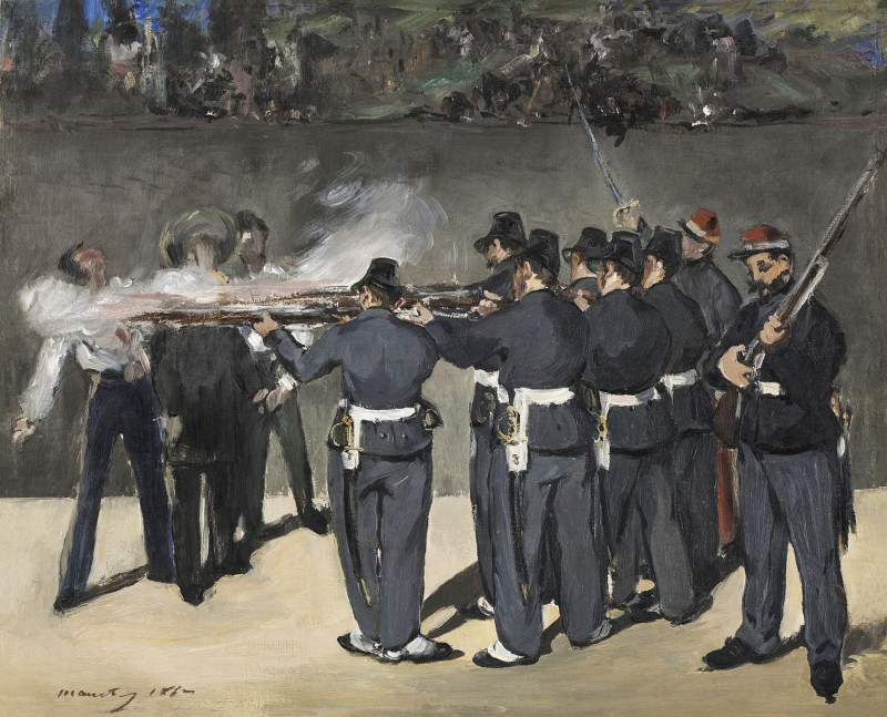 The Execution Of Emperor Maximilian reproduction of painting by Edouard Manet. ALL GICLEE PRINTS