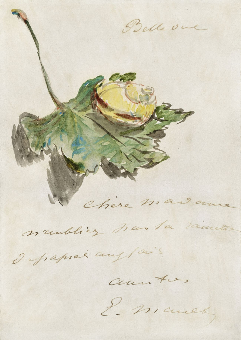 Letter Decorated With A Snail On A Leaf reproduction of painting by Edouard Manet. ALL GICLEE PRINTS