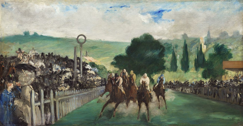 Edouard Manet reprodukcija The Races At Longchamp, VISOS REPRODUKCIJOS , paveikslai, reprodukcijos internetu