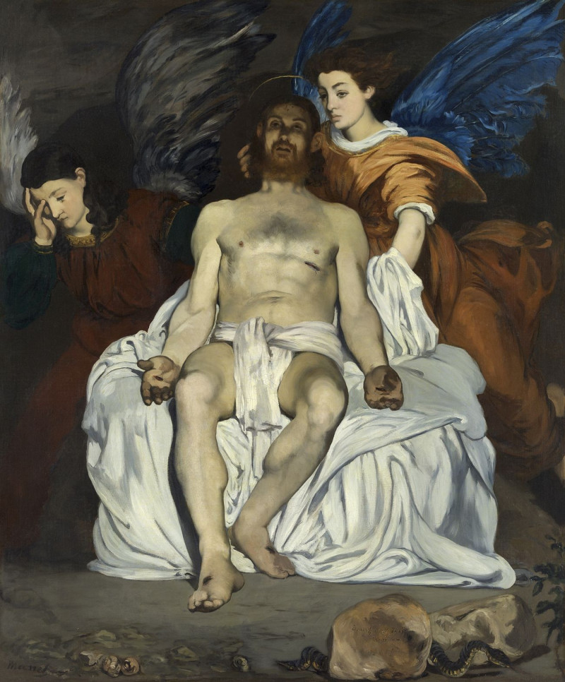 Dead Christ With Angels reproduction of painting by Edouard Manet. ALL GICLEE PRINTS