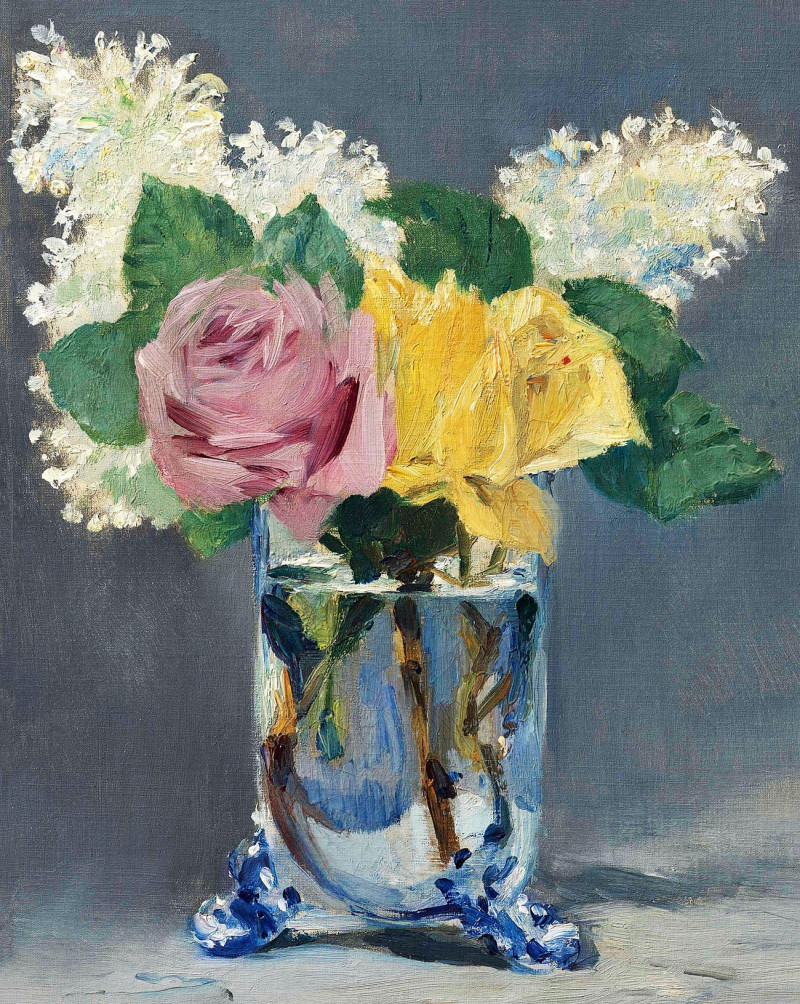 Edouard Manet'S Lilacs And Roses reproduction of painting by Edouard Manet. ALL GICLEE PRINTS