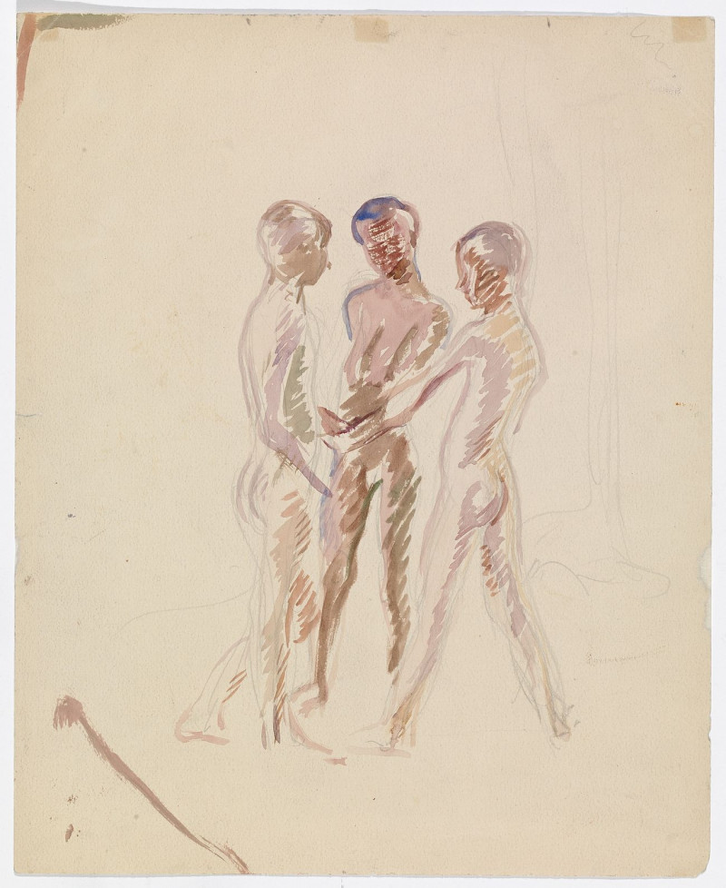 Three Boys, 1900 - 1925, reproduction of painting by Magnus Enckell. ALL GICLEE PRINTS