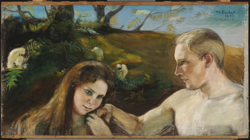 Adam And Eve, 1897, reproduction of painting by Magnus Enckell. ALL GICLEE PRINTS