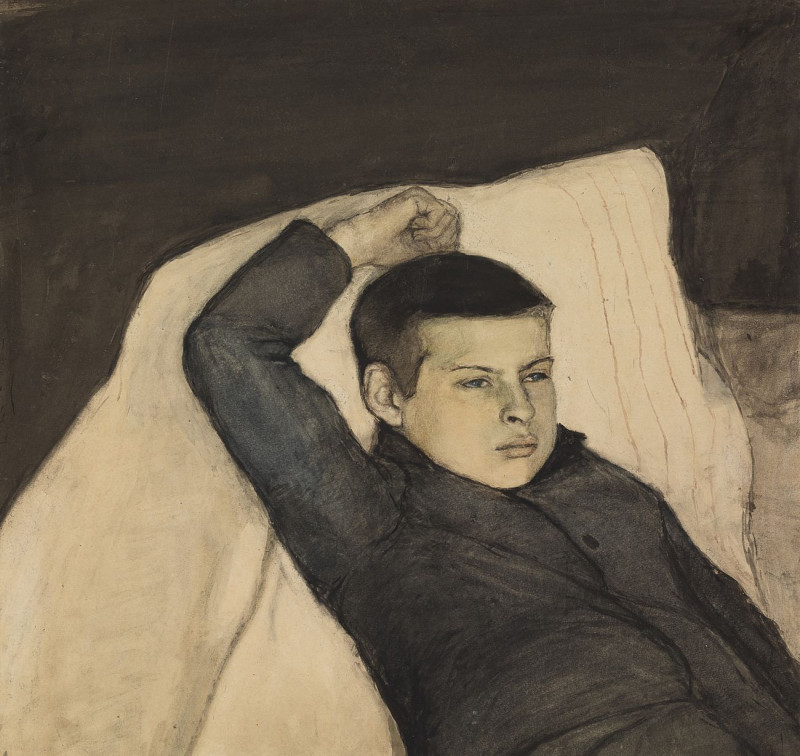 Reclining Boy, 1892, reproduction of painting by Magnus Enckell. ALL GICLEE PRINTS