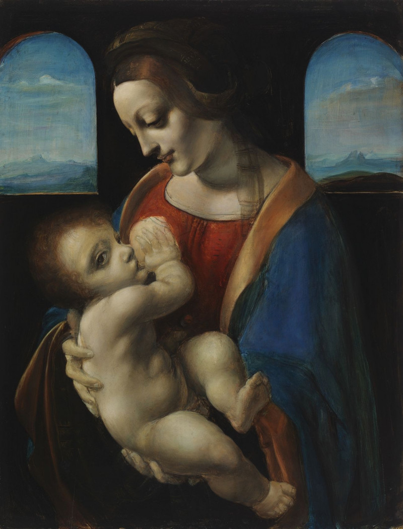 Madonna Litta, Copy After Leonardo Da Vinci, 1896, reproduction of painting by Magnus Enckell. ALL GICLEE PRINTS