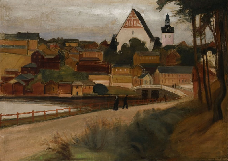 Näköala Porvoosta, 1899, reproduction of painting by Magnus Enckell. ALL GICLEE PRINTS