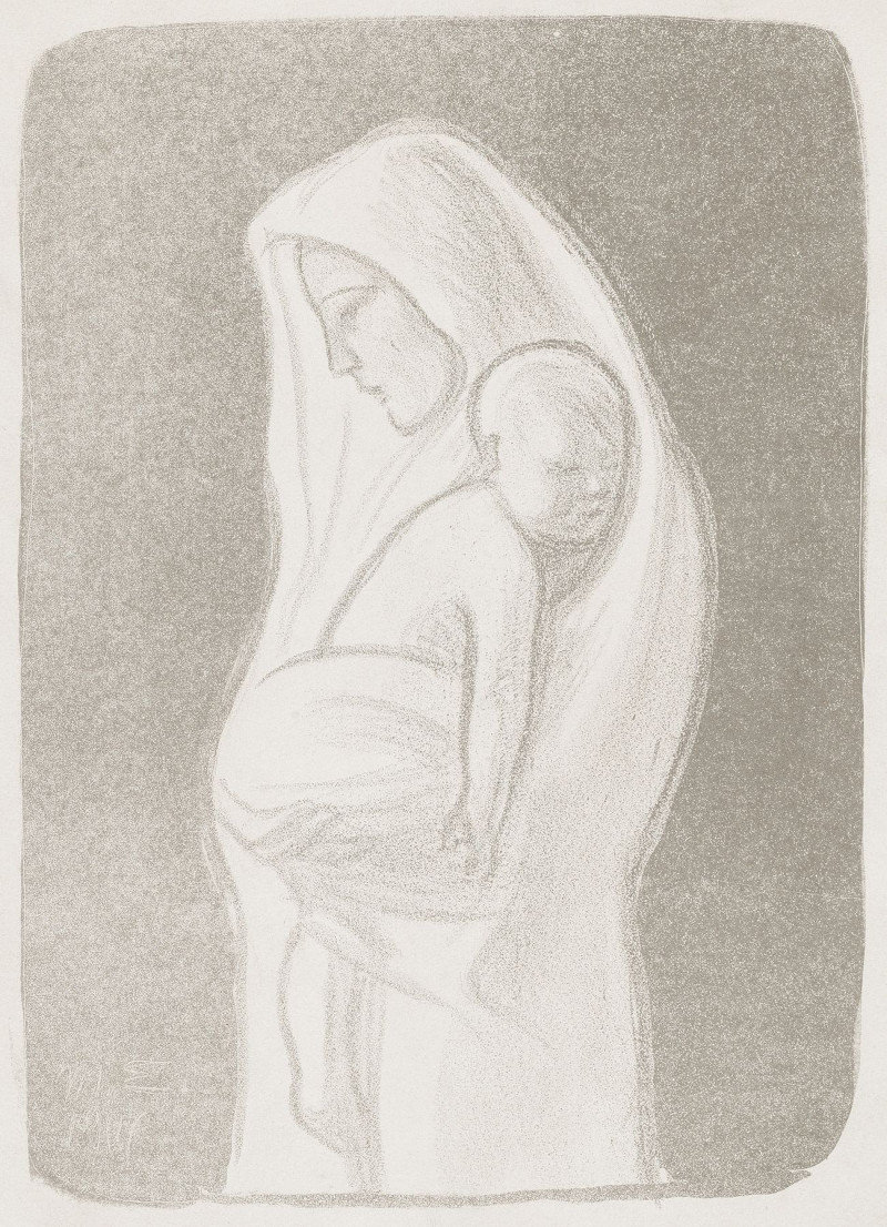 Magnus Enckell reprodukcija Mother, A Fragment From The Tampere Cathedral Altar Fresco, 1907,, VISOS REPRODUKCIJOS , paveiksl...