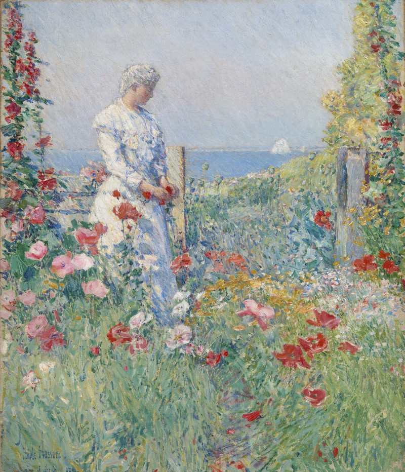 In The Garden reproduction of painting by Frederick Childe Hassam. ALL GICLEE PRINTS