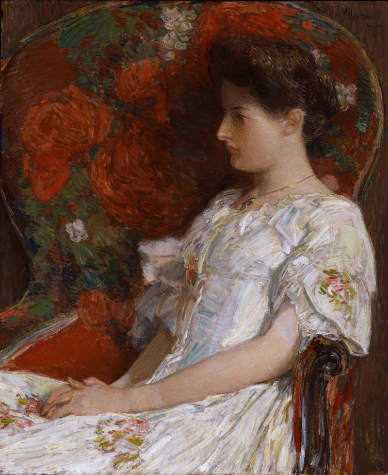 The Victorian Chair reproduction of painting by Frederick Childe Hassam. ALL GICLEE PRINTS