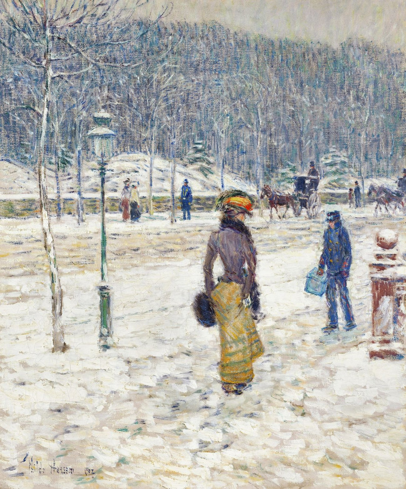 New York Street reproduction of painting by Frederick Childe Hassam. ALL GICLEE PRINTS