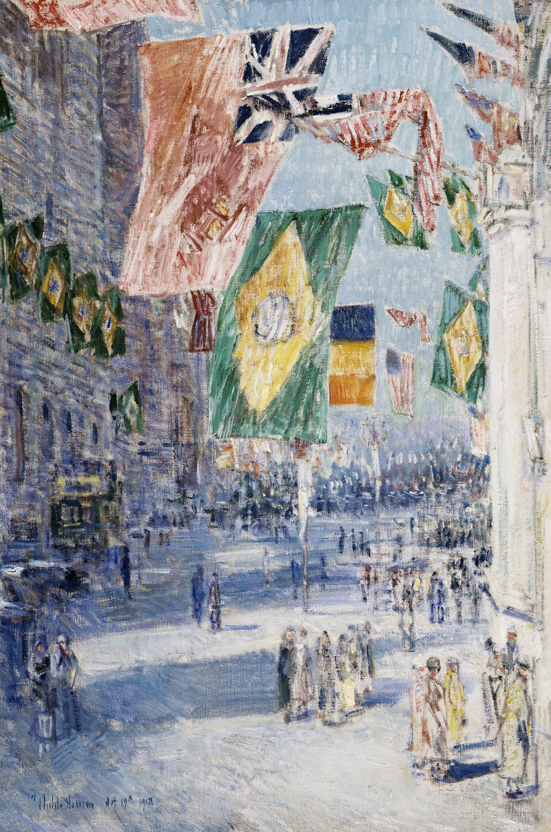 Frederick Childe Hassam reprodukcija Avenue Of The Allies: Brazil, Belgium, VISOS REPRODUKCIJOS , paveikslai, reprodukcijos i...