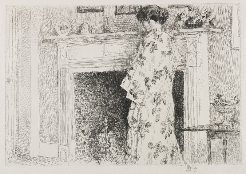 Frederick Childe Hassam reprodukcija The White Kimono, VISOS REPRODUKCIJOS , paveikslai, reprodukcijos internetu