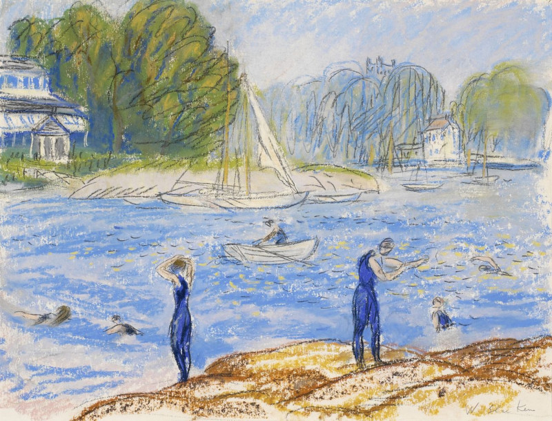 Bathers, Annisquam reproduction of painting by William James Glackens. ALL GICLEE PRINTS