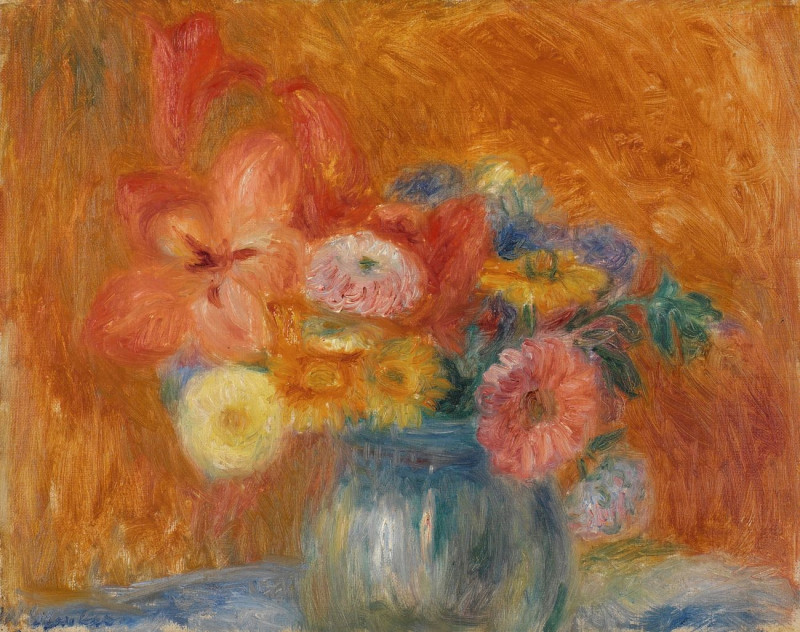 William James Glackens reprodukcija Green Bowl Of Flowers, VISOS REPRODUKCIJOS , paveikslai, reprodukcijos internetu