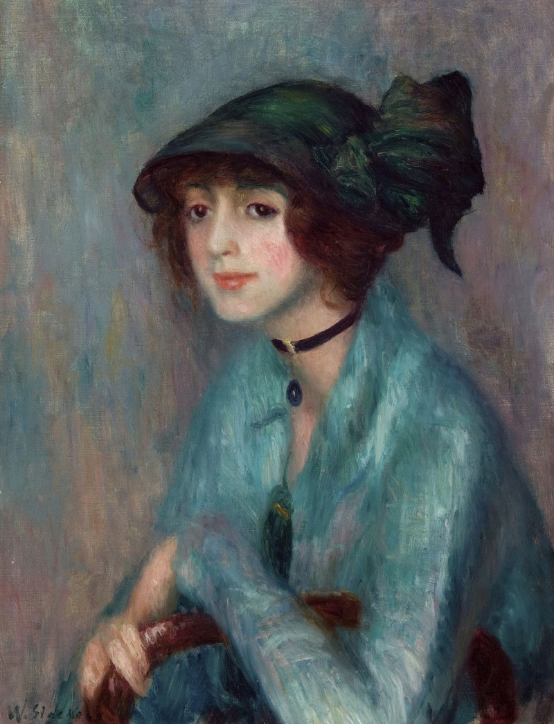 The Brunette reproduction of painting by William James Glackens. ALL GICLEE PRINTS